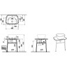Столешница VITRA PLURAL 70 см под раковину, пристенная, низкая, цвет матовый белый 62561